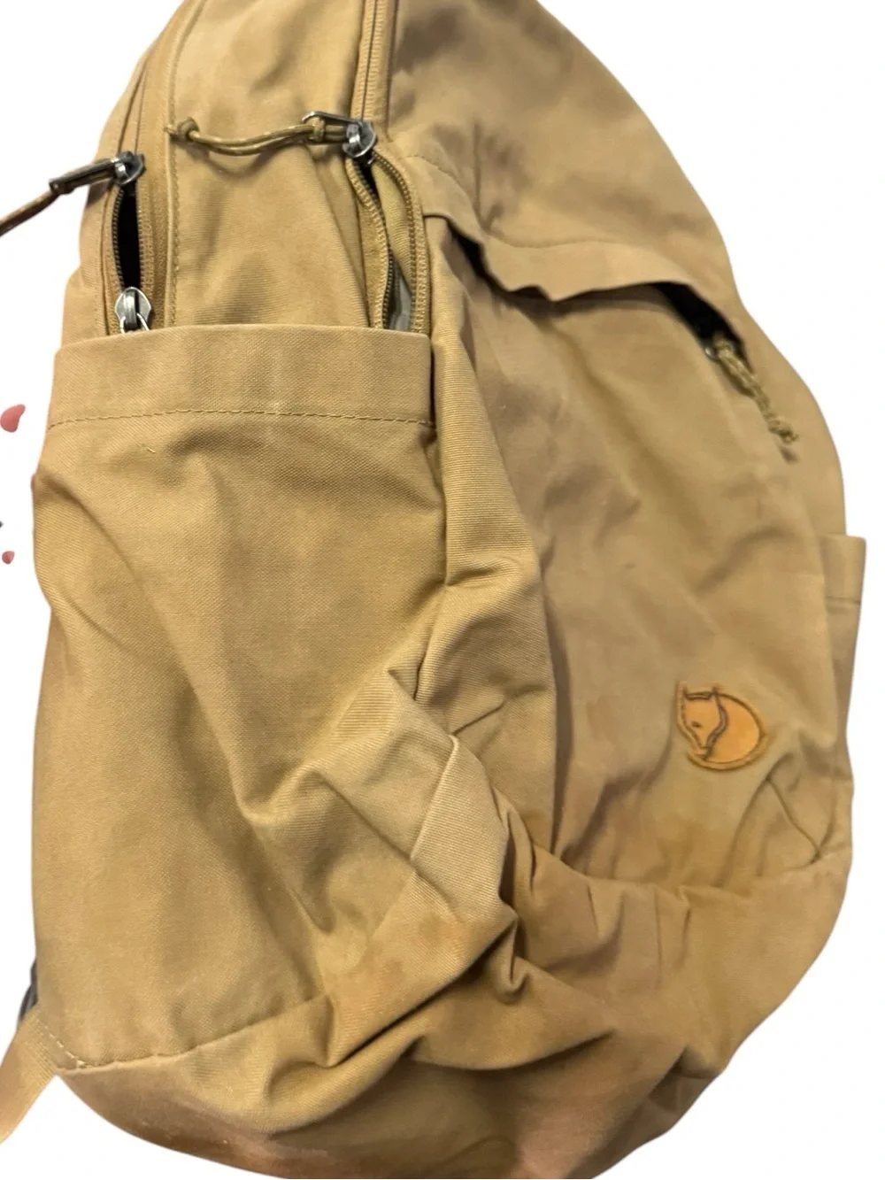 Fjallraven Kånken-Style Canvas High End WORN Distressed Women’s Tan Backpack